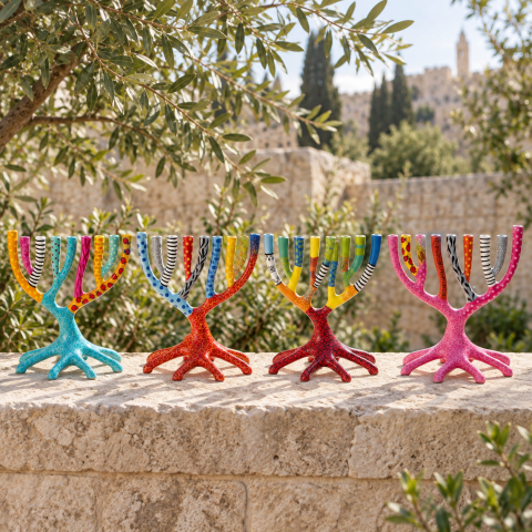 ארבע חנוכיות מסדרת צמיחה
